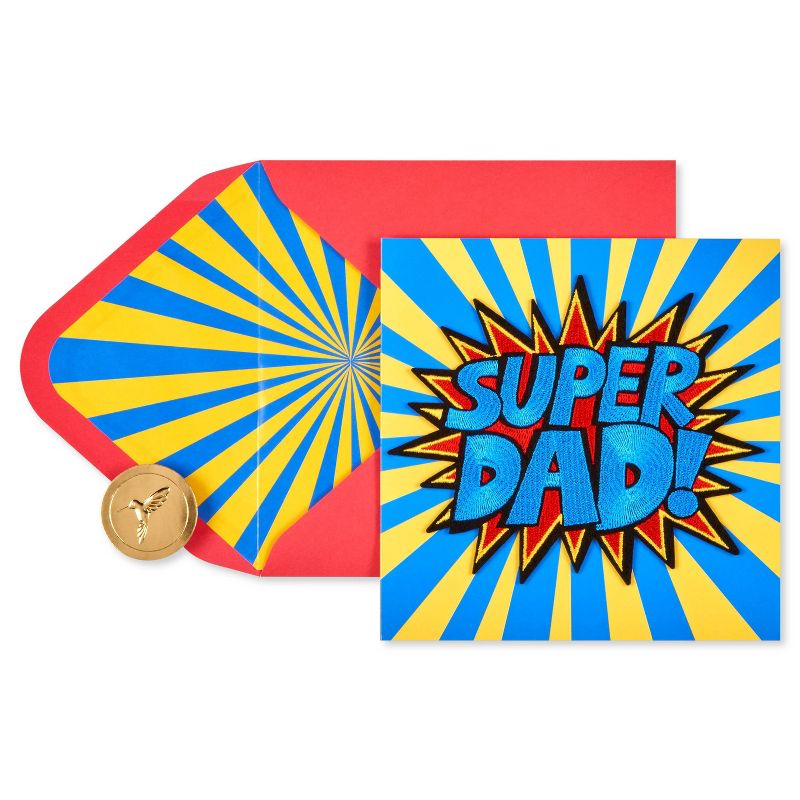 Fathers Day Greeting Card Super Dad Patch - PAPYRUS