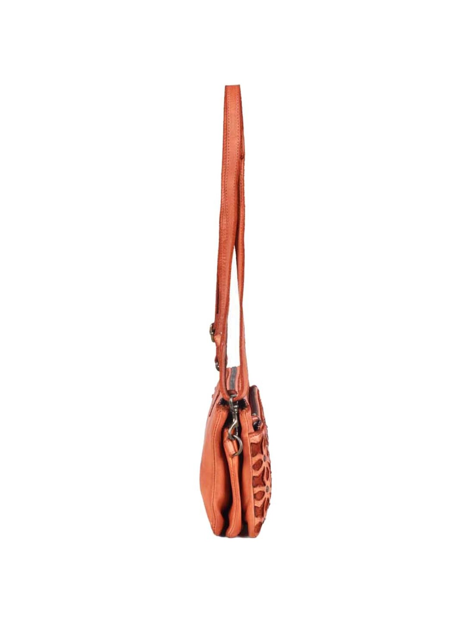 KOMPANERO Tan Textured Small Sling Handbag