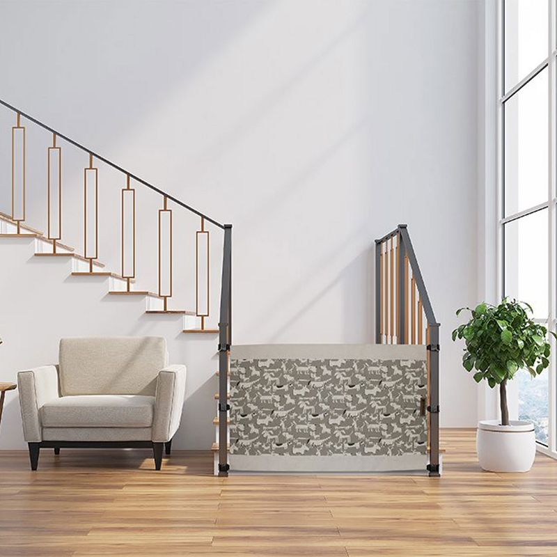 The Stair Barrier Portable Regular Banister to Banister Retractable Fabric Baby and Pet Safety Gate, 36 to 42 Inch, Just for Dogs
