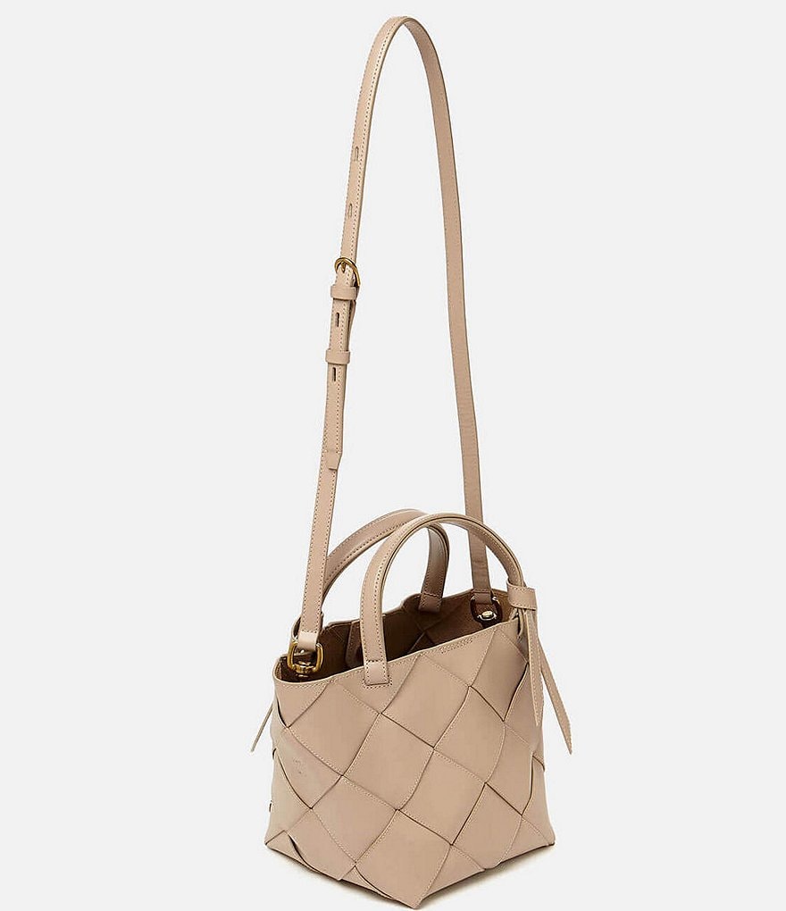 Etienne Aigner Ella Leather Woven Satchel Bag