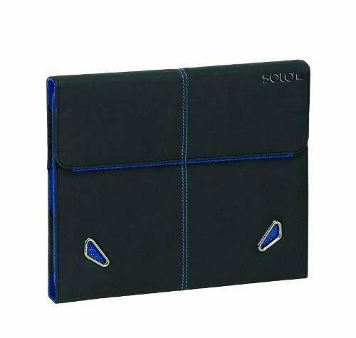 Solo Tech Carrying Case (Book Fold) for iPad - Black, Blue (tcc2224/20u6)