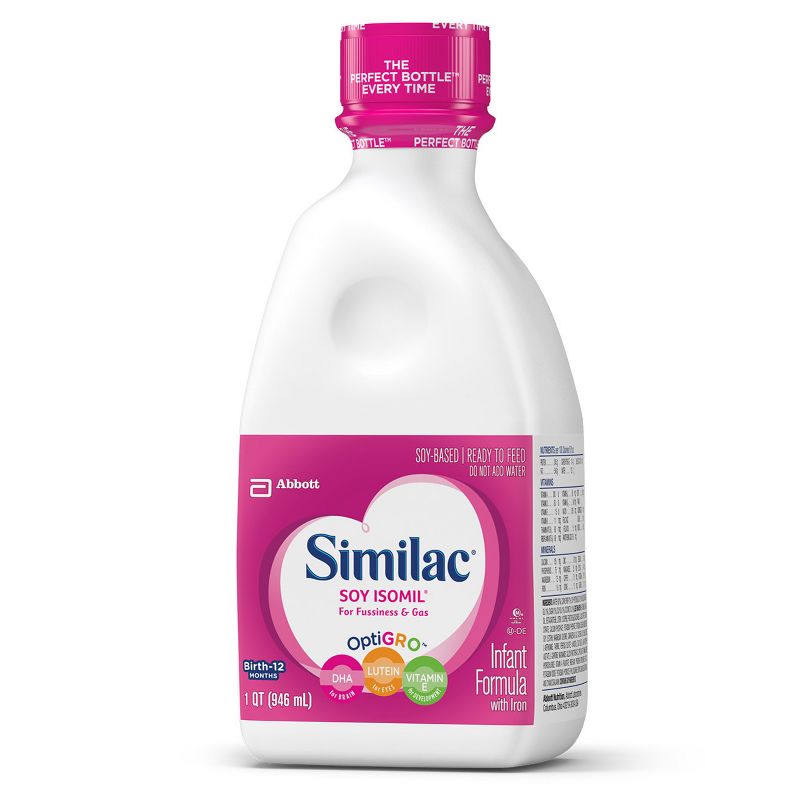 Similac Soy Isomil For Fussiness and Gas Infant Formula with Iron Ready-to-Feed - 32 fl oz
