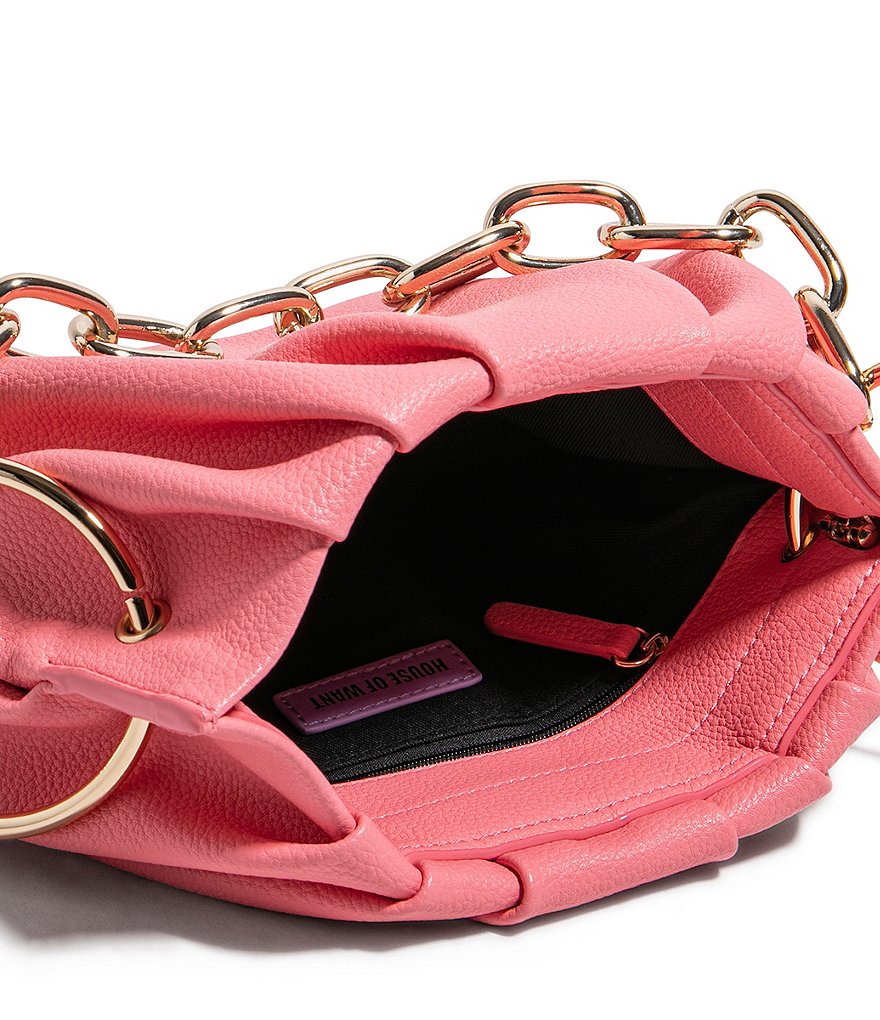 House of Want Chill Vegan Leather Chain Strap Framed Clutch Bag