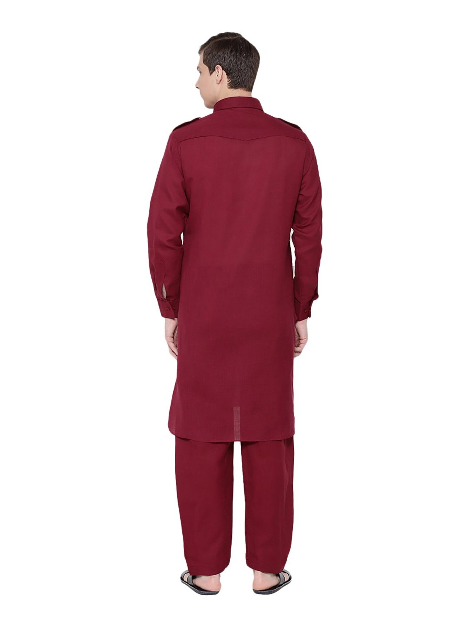 SG LEMAN Maroon Kurta Bottom Set