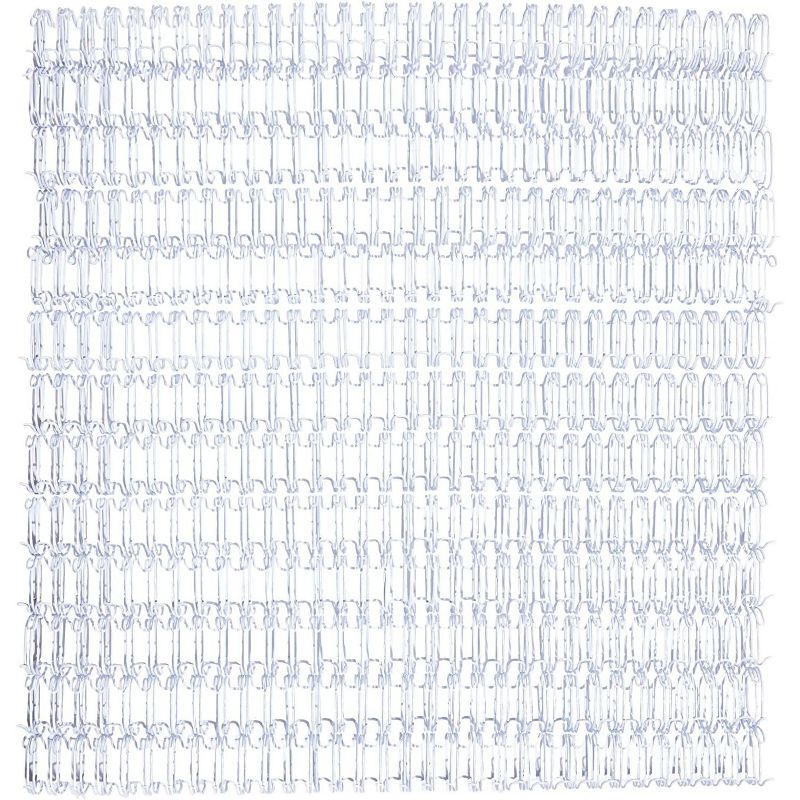 Stockroom Plus 100-Pack White Double Loop Wire Spiral Binding Coils Spines for 100 Sheets, 10.5"x0.5", 3:1 Pitch