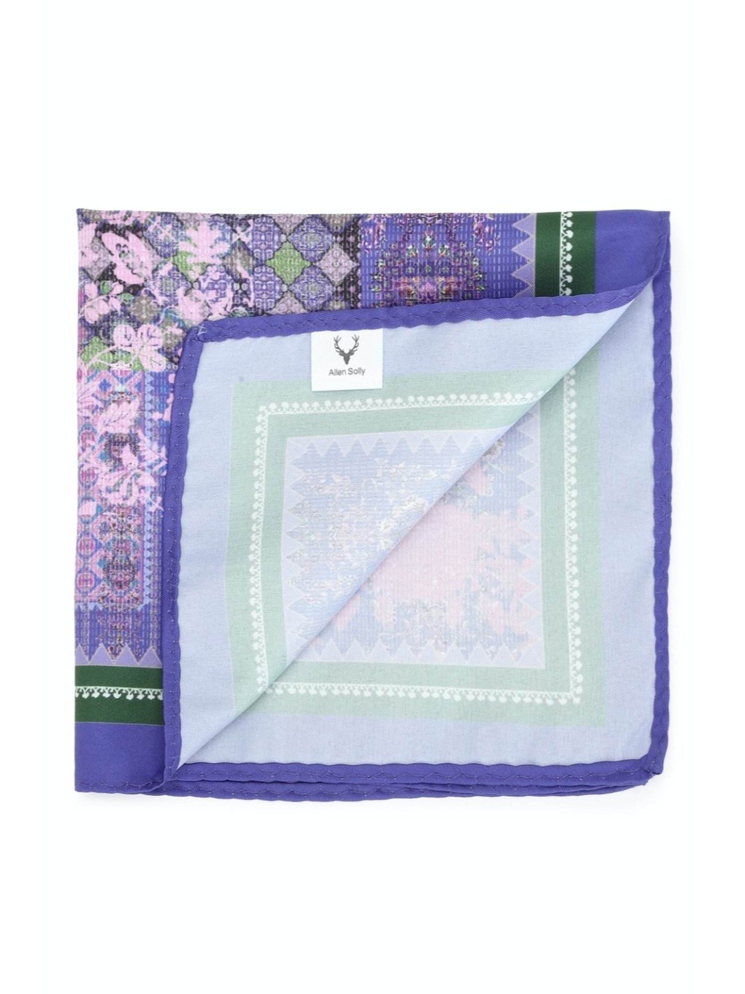 CHOKORE Brown and Yellow Plaid Pocket Square