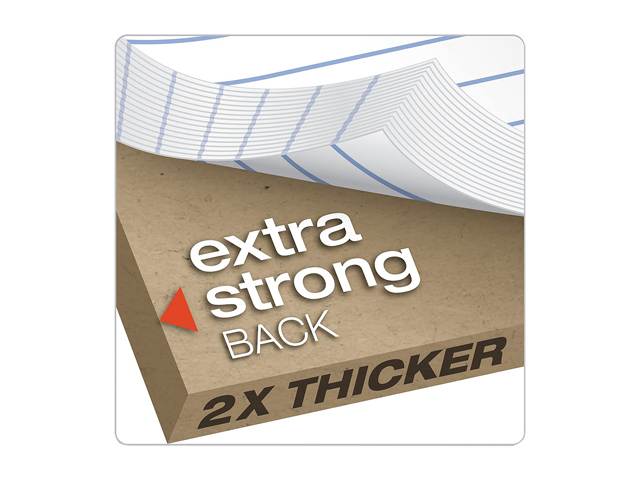 Ampad 20-346 Double Sheet Pads, Narrow Rule, 8.5 x 11.75, White, 100 Sheets