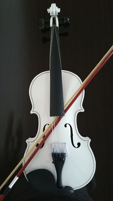 Student Acoustic Violin Full 3/4 Maple Spruce with Case Bow Rosin White Color