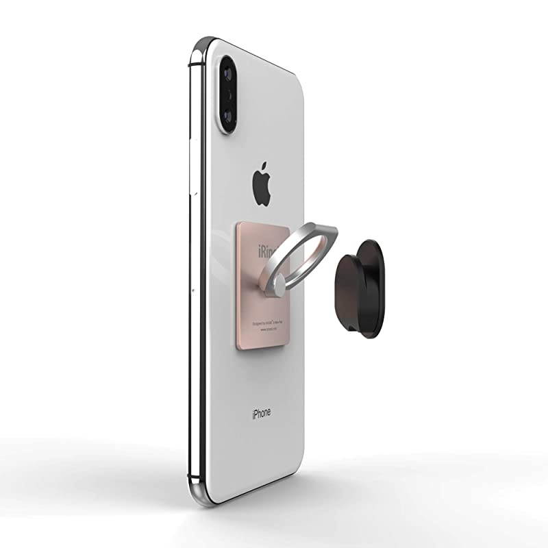 Original - Include Hook Mount for Wall or Car Cradle. AAUXX Cell Phone Ring Grip Finger Holder, Mobile Stand, Kickstand, iPhone, Android, Smartphones, Tablets. (Grey)