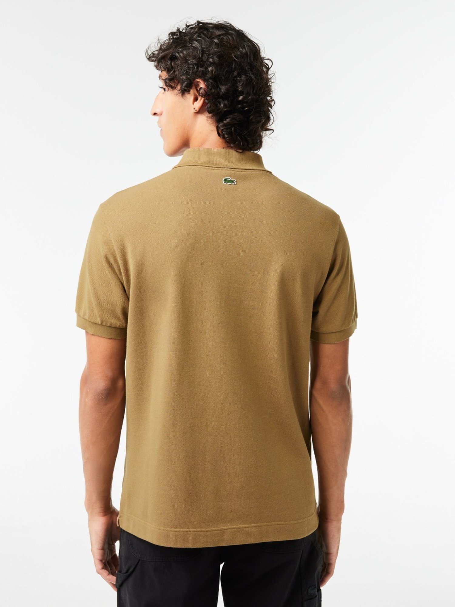 Lacoste Beige Cotton Classic Fit Polo T-Shirt