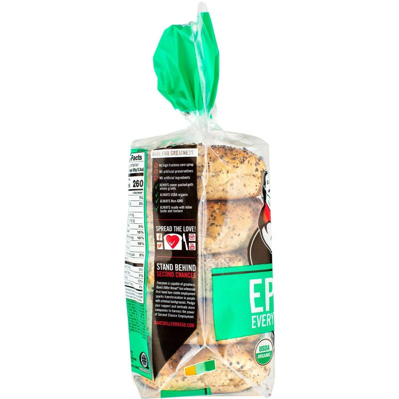 Dave's Killer Bread Epic Everything Organic Bagels - 16.75oz