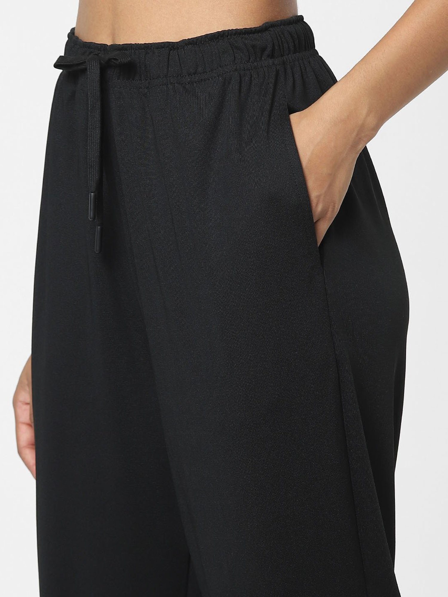 Only Black High Rise Track Pants