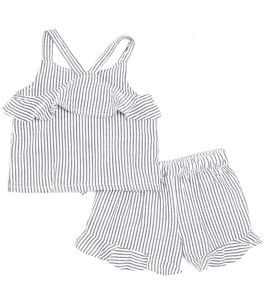 Ally B Big Girls 7-16 Flutter-Sleeve Dotted Top & Shorts Set