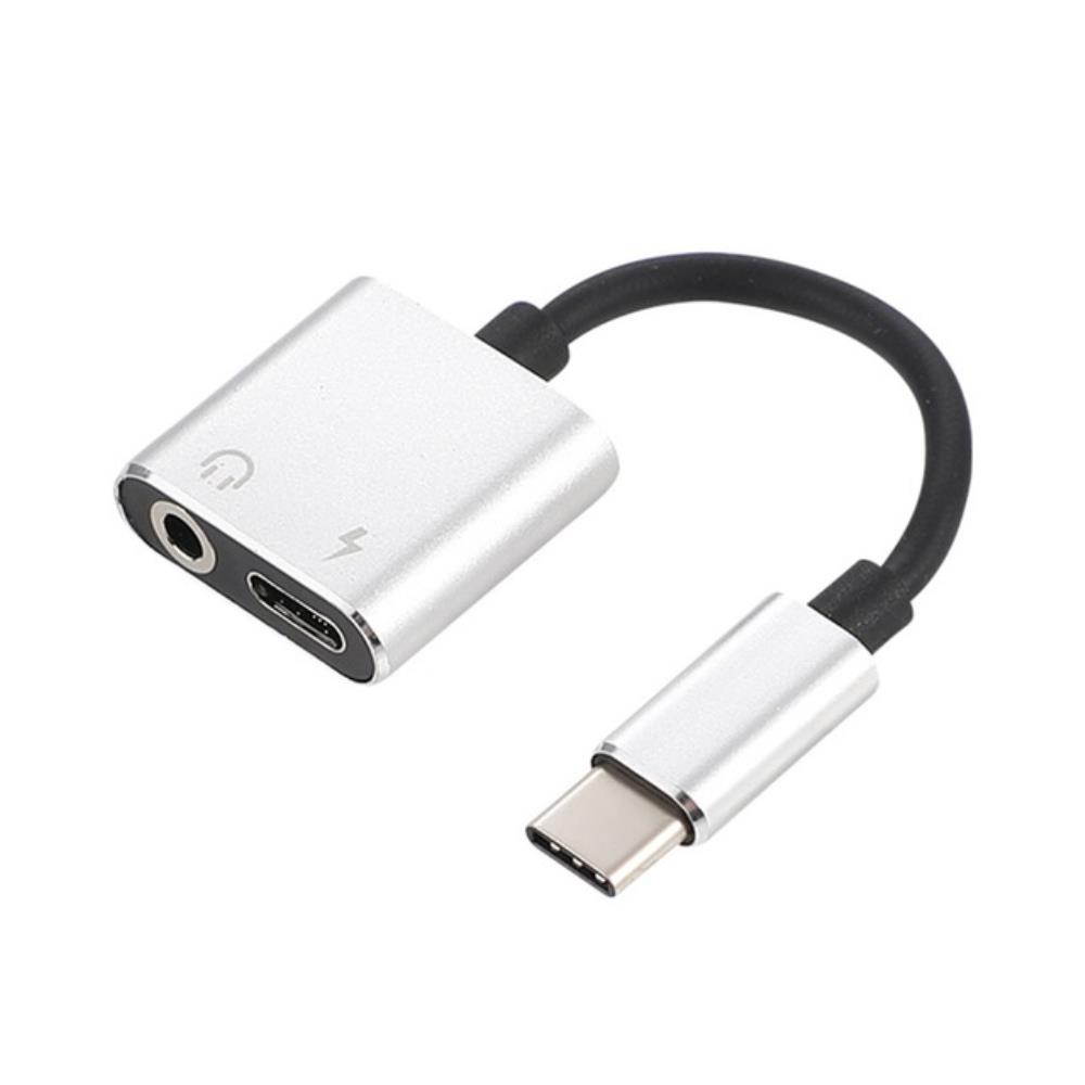 Type C Adapter Aux Audio Adapter USB Type C to 3.5mm Earphone Jack Adapter For Xiaomi Mi 6 Huawei without 3.5 jack,Silver,other