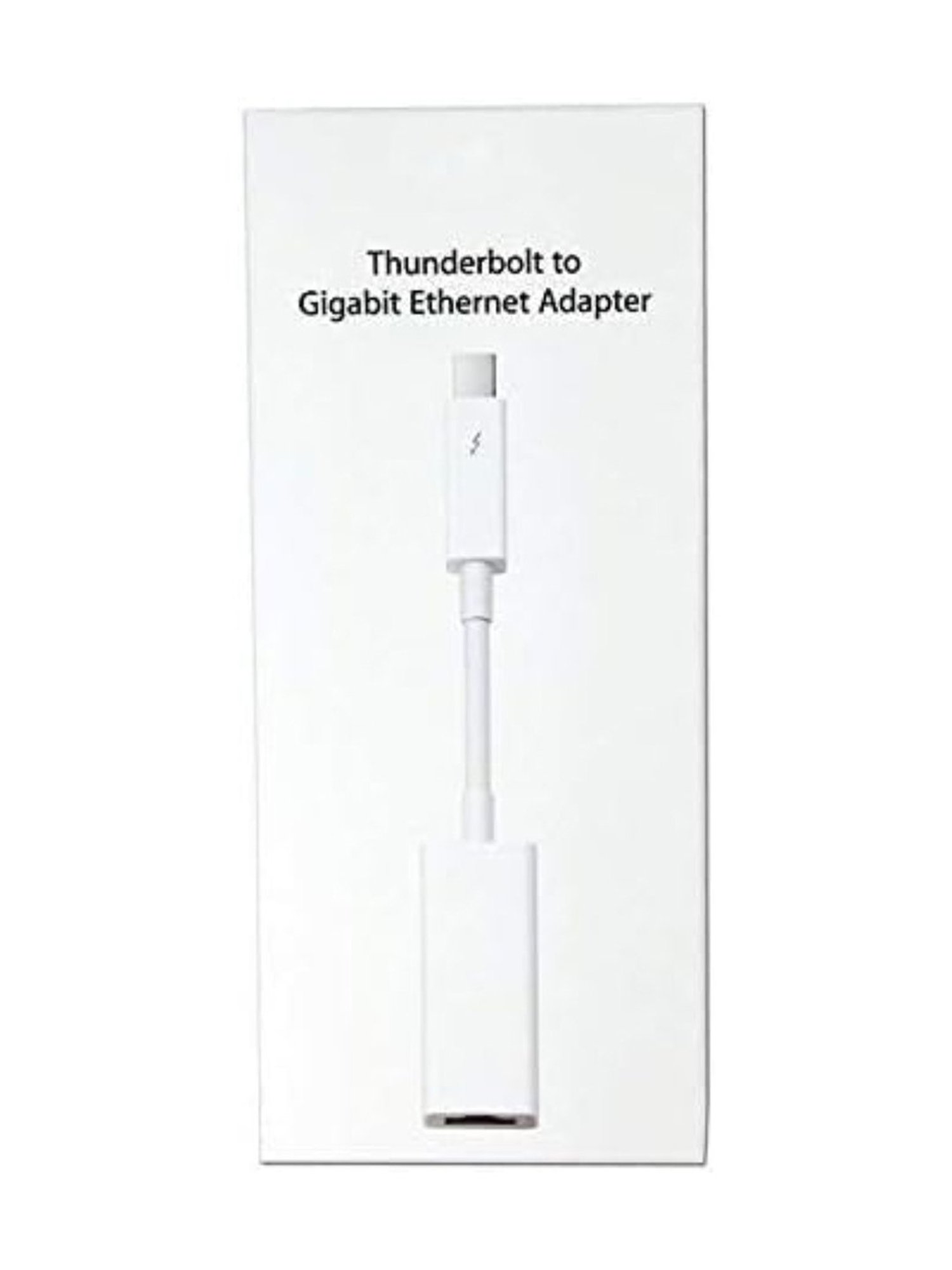Apple Thunderbolt to Gigabit Ethernet Adapter with 100 Mbps Cable Speed (White)