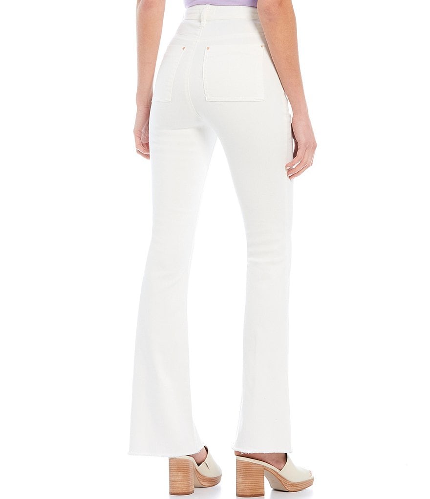A Loves A Bell Bottom Patch Pocket Twill Jeans