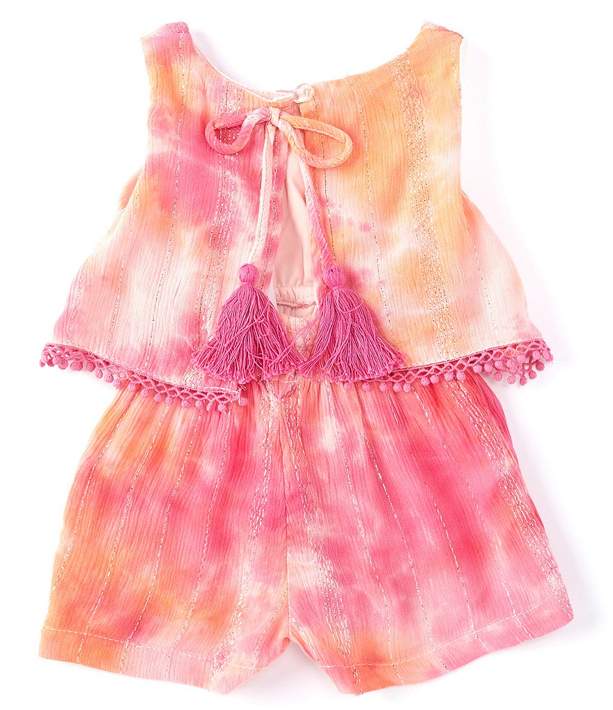 Rare Editions Baby Girls 3-24 Months Tie-Dye Popover Romper
