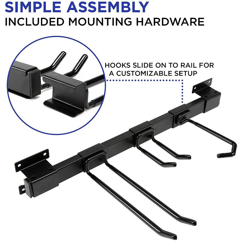 RaxGo 47 in. Wall Mounted Tool and Bike Rack - Garage Wall Shelf