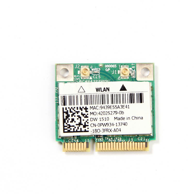 DW1510 BCM4322 BG Half-Size PCI-E Wireless Card 802.11ABGN BCM94322HM8L Dual-Brand WIFI Card Support MAC OS X system Hackintosh not for IBM/Lenovo/Thinkpad and HP