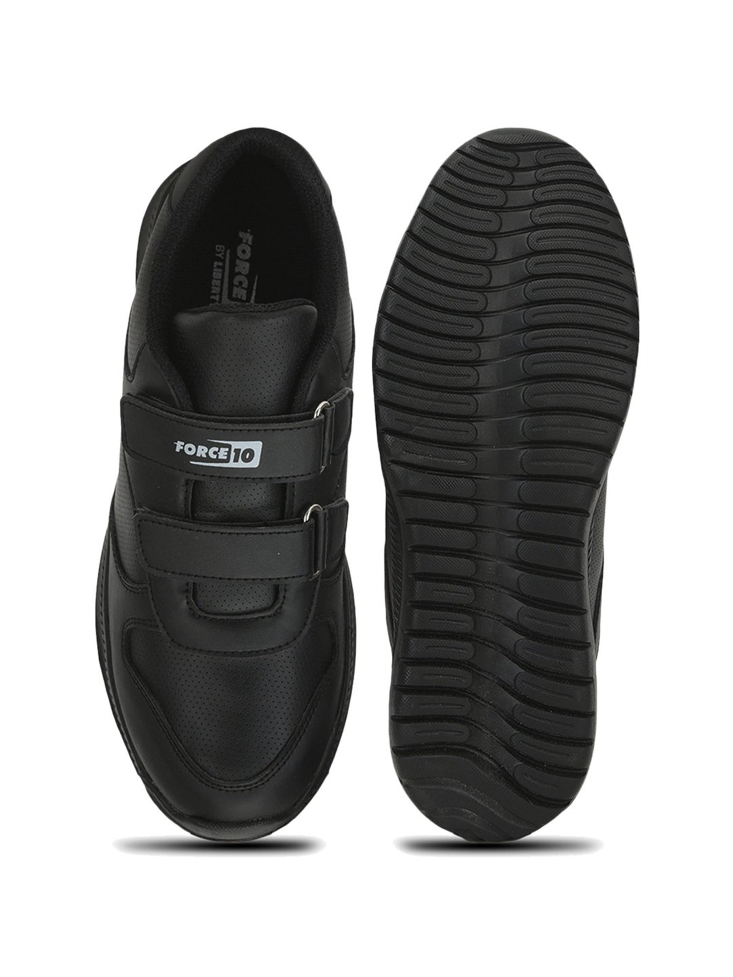 Force 10 By Liberty Kids Black Velcro Shoes