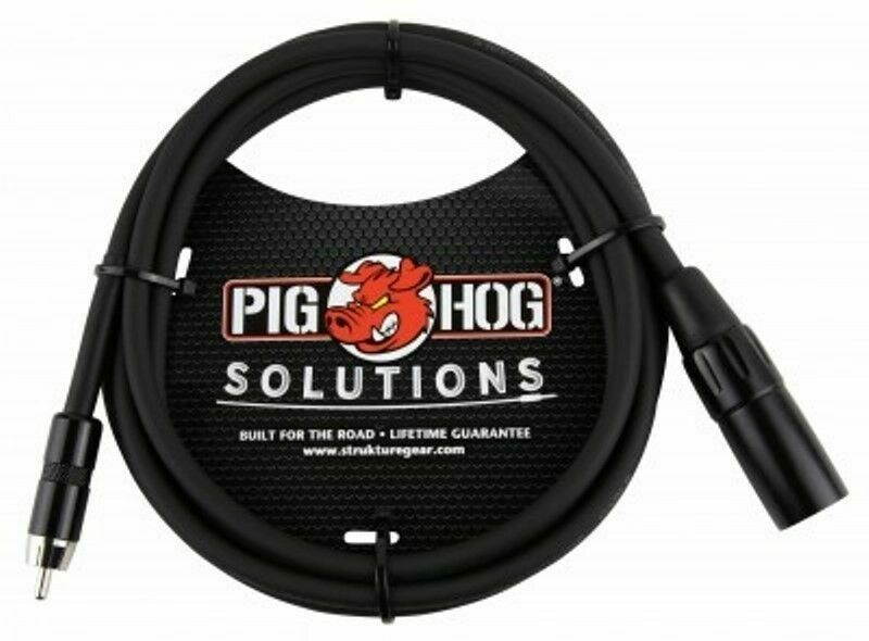 Pig Hog PX-XMR06 XLR Male to RCA Male Audio Cable Adapter Plug Cord 6ft
