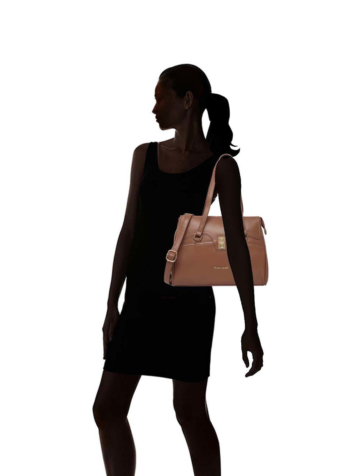 Marina Galanti Brown Solid Medium Shoulder Bag