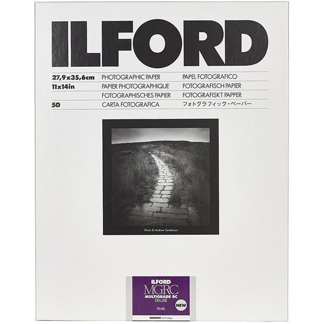 Ilford Multigrade V RC Deluxe Pearl Black & White Photo Paper, 11x14", 50 Sheets