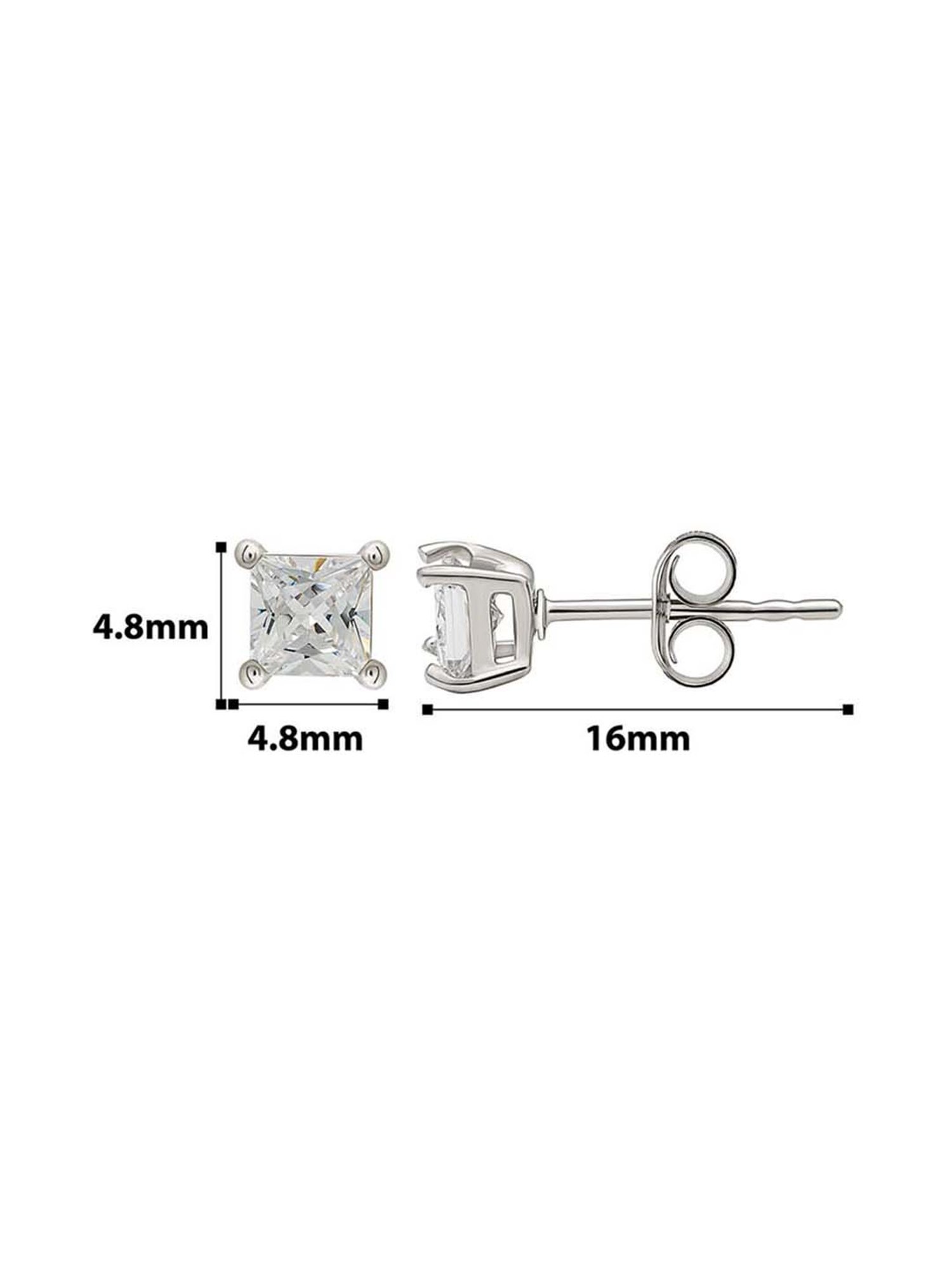 Silberry 925 Sterling Silver Classic 5mm Stud Earrings for Women