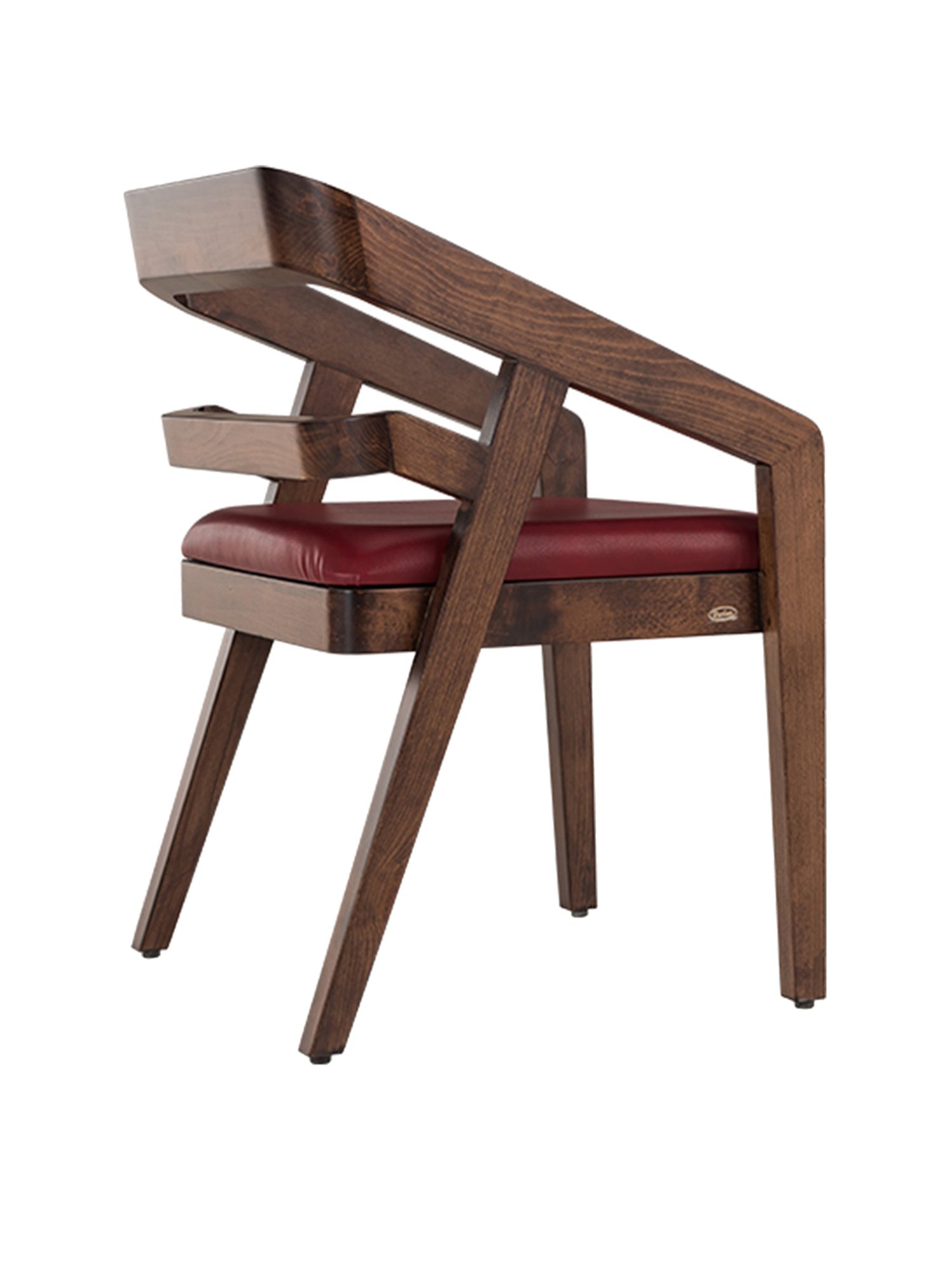 Durian Amelia Burgundy Red Solid Solid Wood & Premium Leatherette Dining Chair