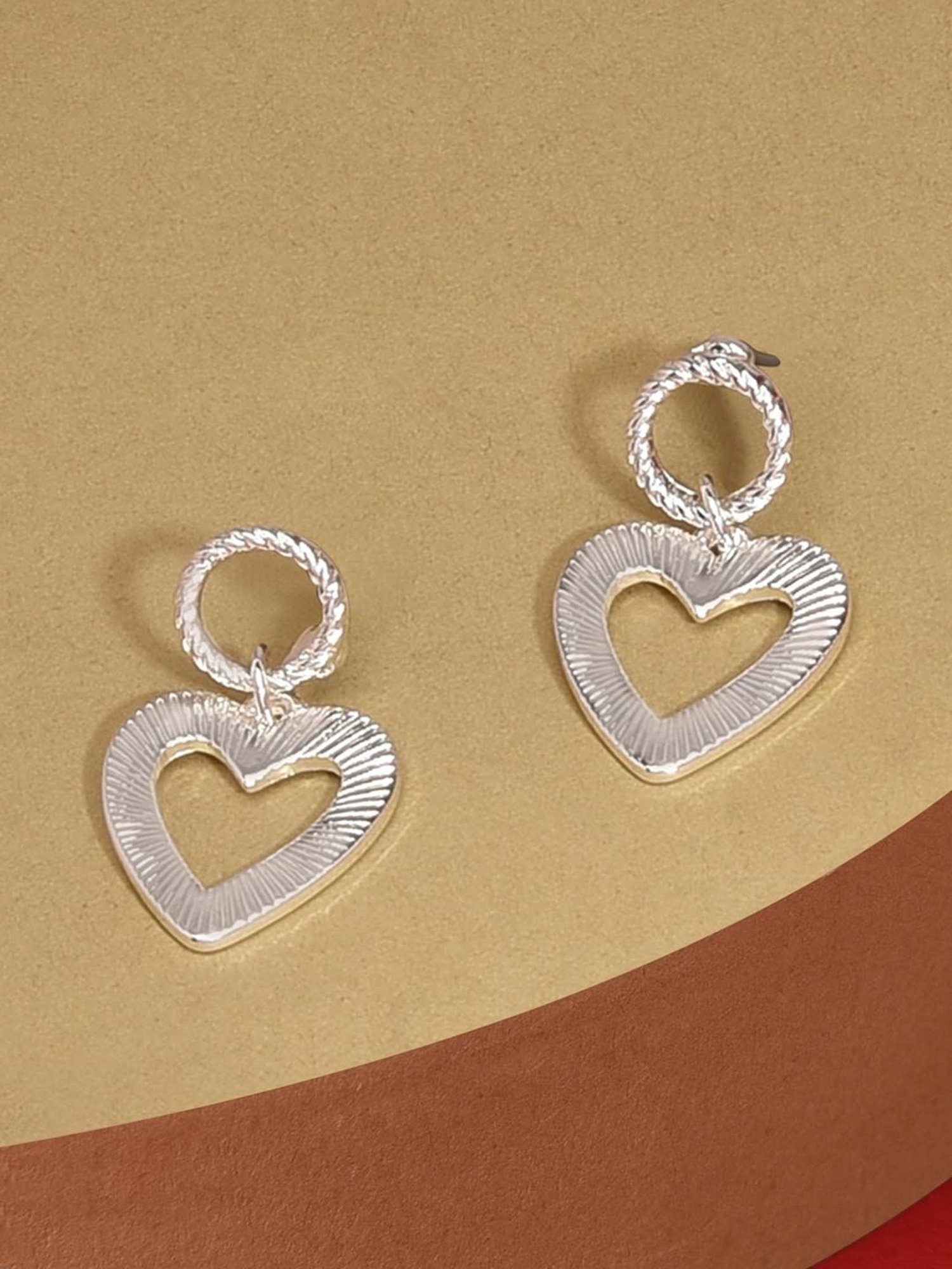 Accessorize London Heart Silver Alloy Drop Earrings