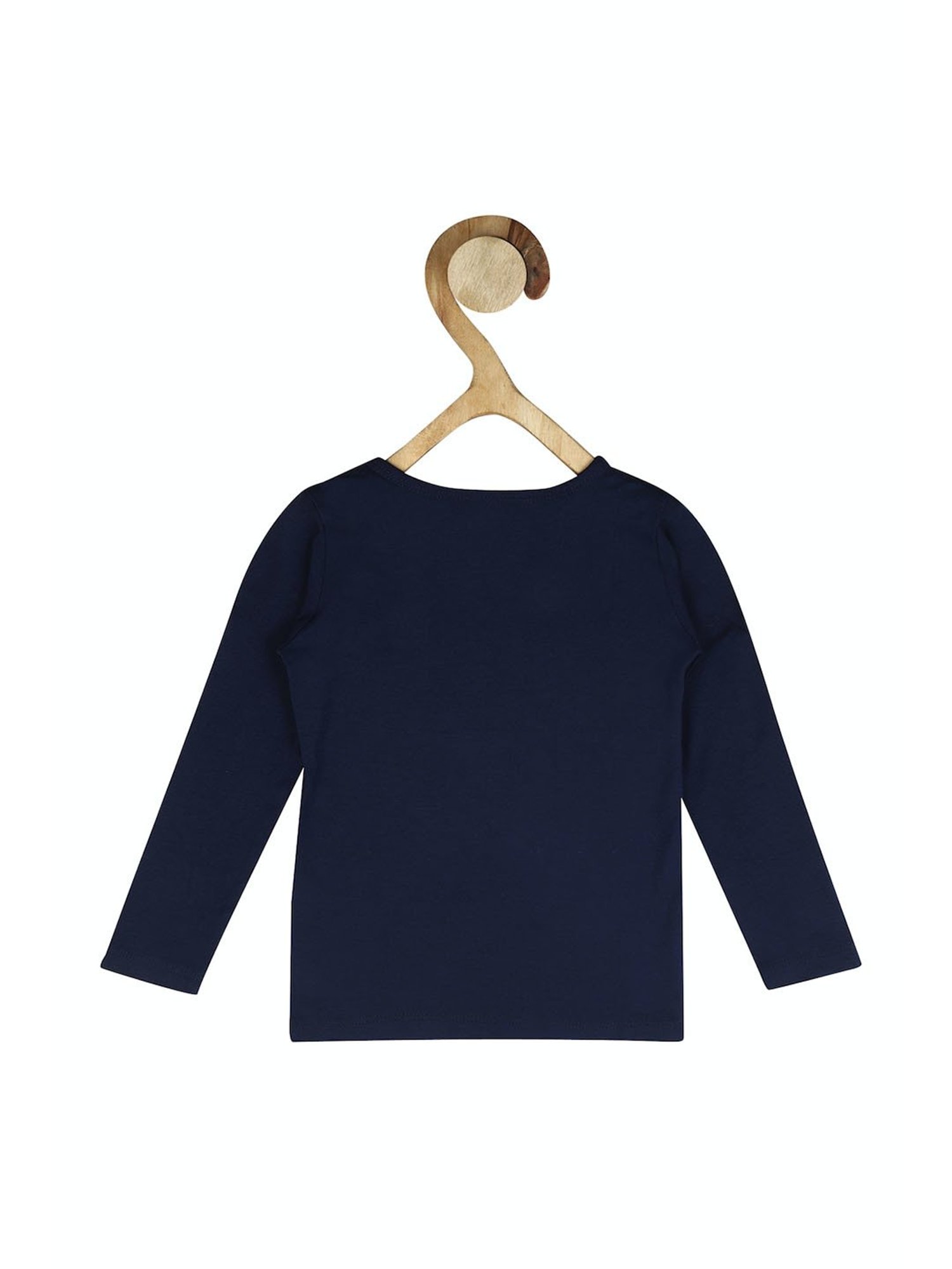 Allen Solly Kids Navy Solid Full Sleeves T-Shirt