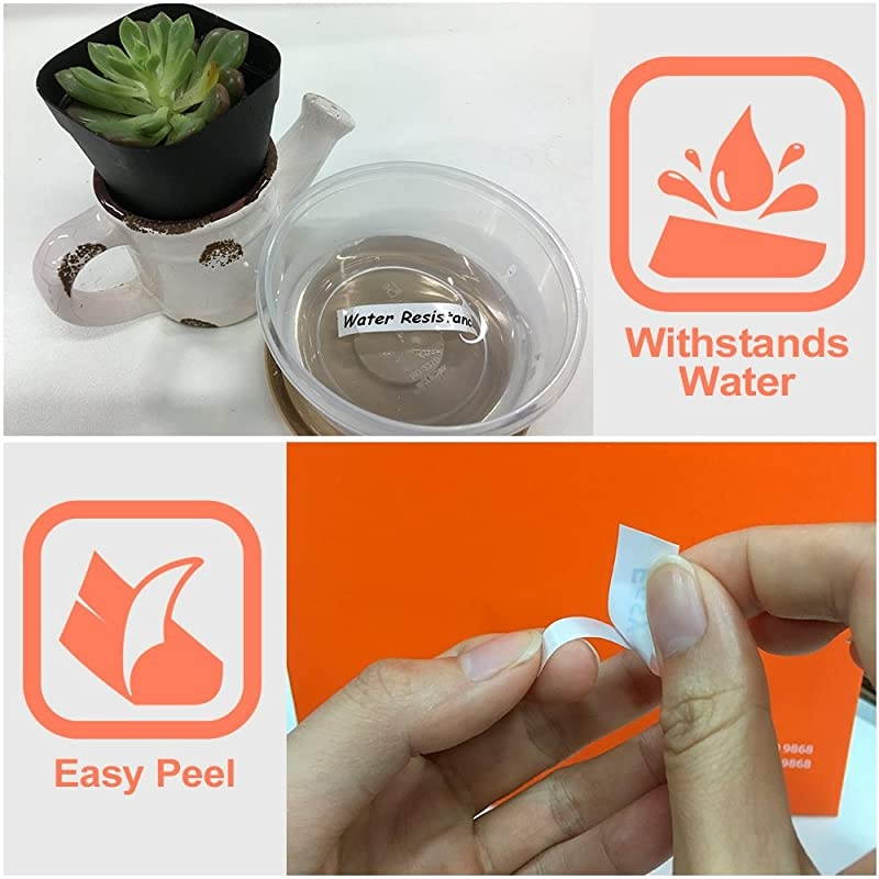 Compatible Label Tape Replacement for DYMO LetraTag Refills Clear Transparent Label Tape Compatible with DYMO Label Maker 12 Inch x 13 Feet 12mm x 4m 4 Pack