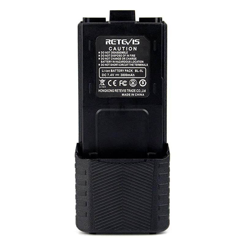 BL-5L Walkie Talkie Battery 3800mAh for Baofeng UV-5R BF-8HP UV-5RX3 UV-5RTP UV-5X3  RT-5RV TYT Two Way Radios Replacement Rechargeable Battery (1 Pack)