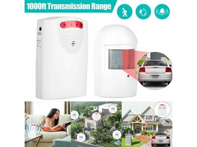 Wireless Driveway Alarm Infrared Motion Sensor Home Alert Security System IP44