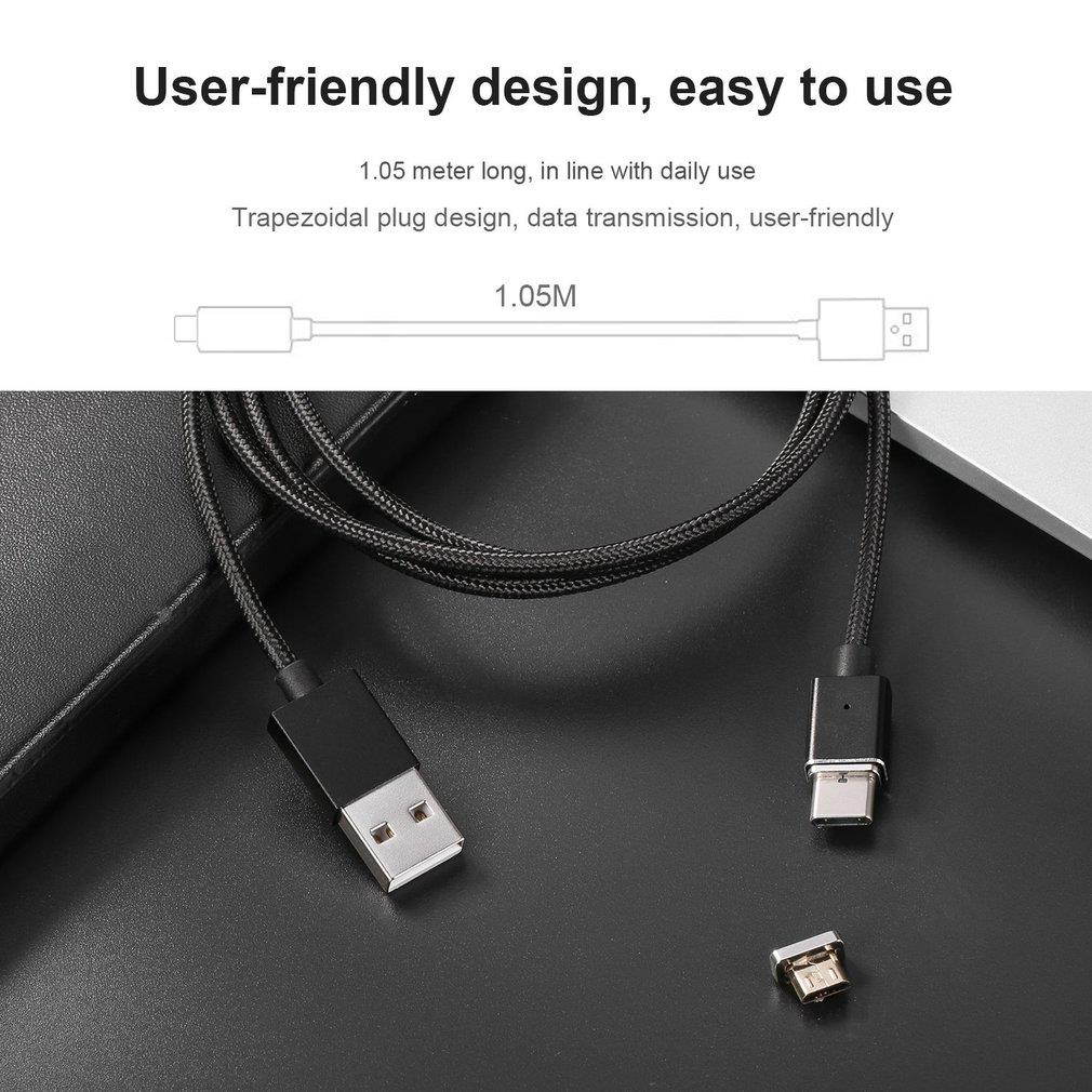 2 in 1 Micro USB & Type-C Magnetic Charging Cable Wire Adapter for Android