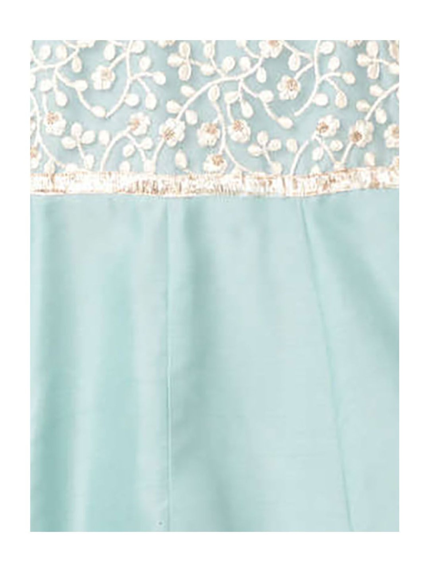 The Magic Wand Kids Blue Embroidered Dress