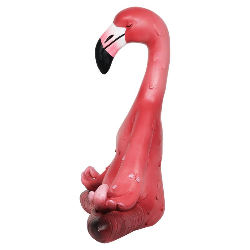 Resin Yoga Flamingo in Lotus - Exhart