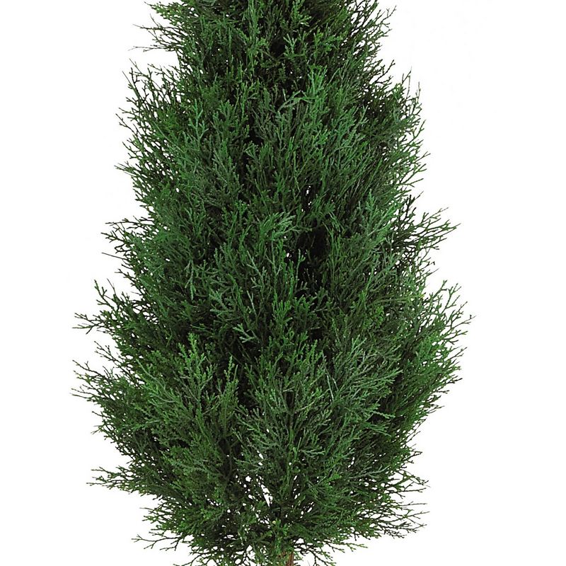 Artificial 5ft Cypress Ball And Cone Silk Tree Indoor/Outdoor - Nearly Natural