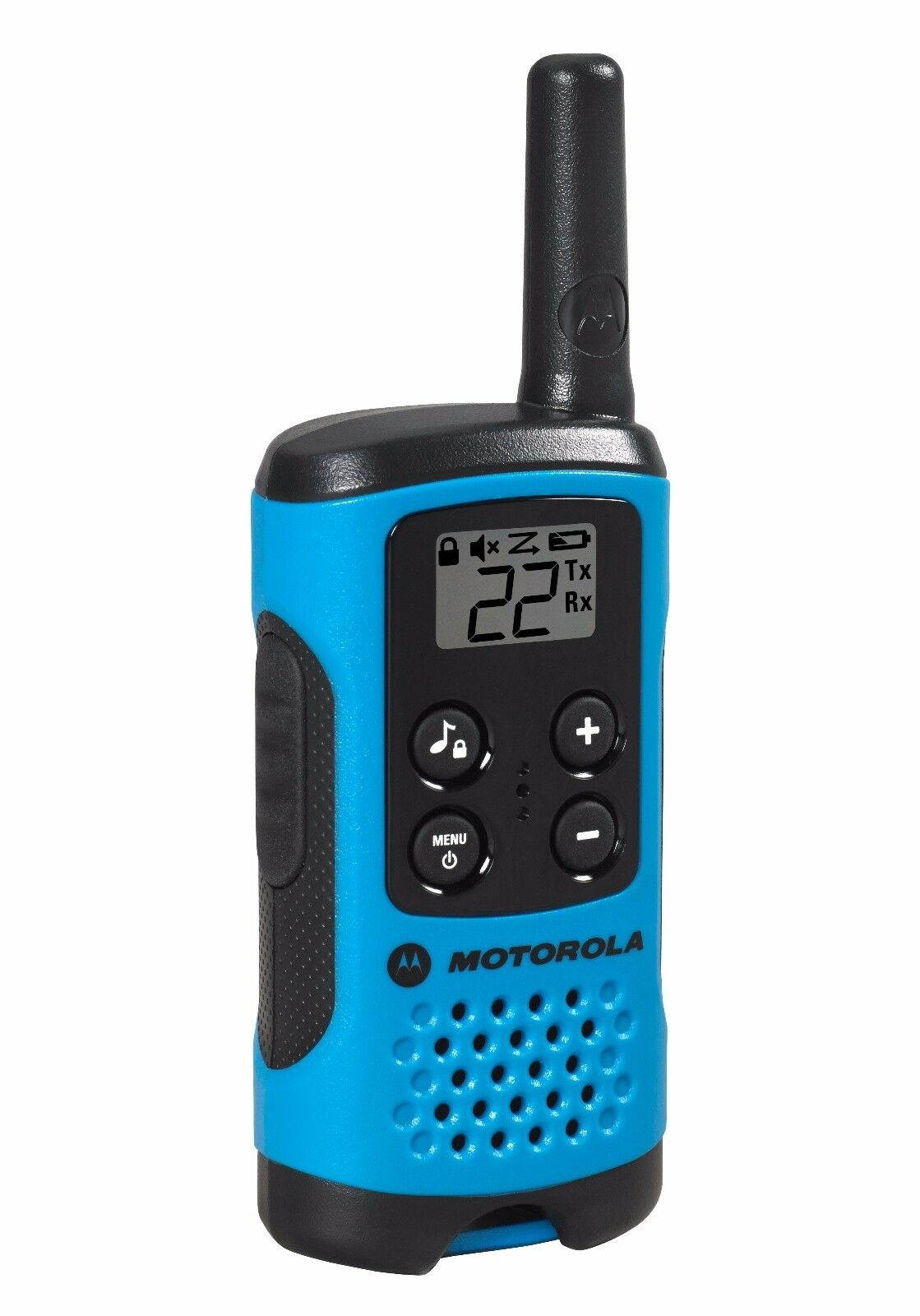 MOTOROLA T100TP Two Way Radio,Blue,Alkaline,PK3