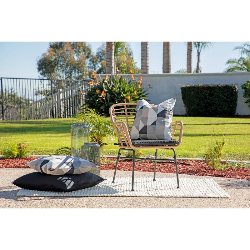 Ava 2pk Outdoor Wicker Accent Chairs - Natural Brown - Coaster