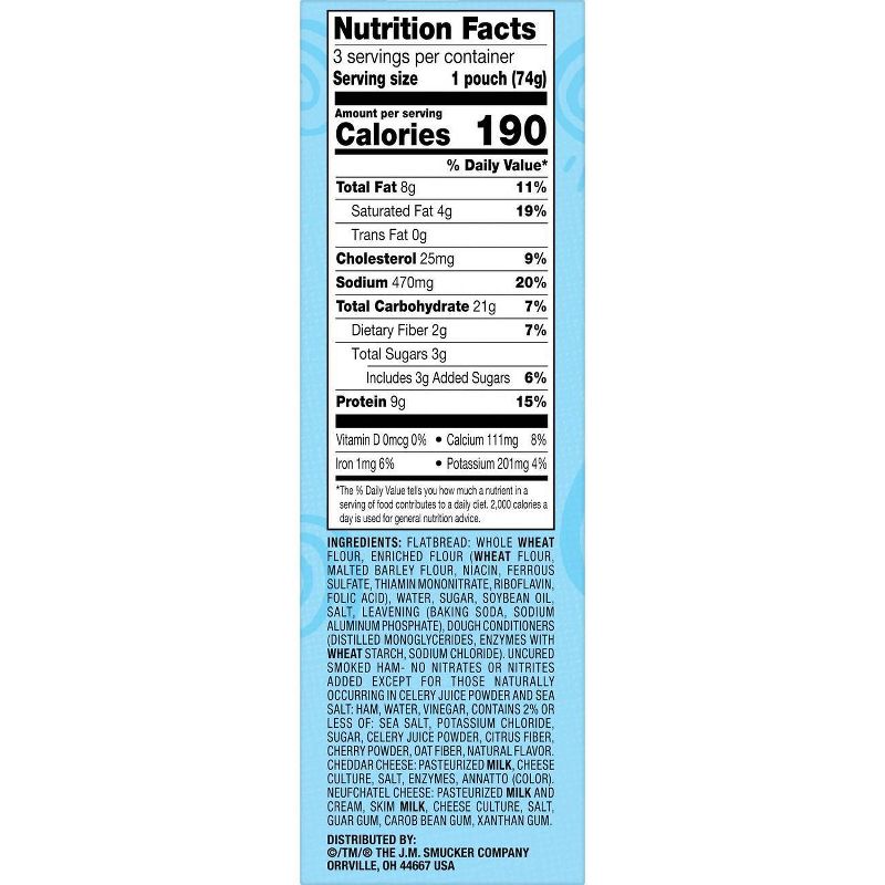 Smucker's Uncrustables Frozen Uncured Ham & Cheddar Roll-Ups - 7.8oz/3ct