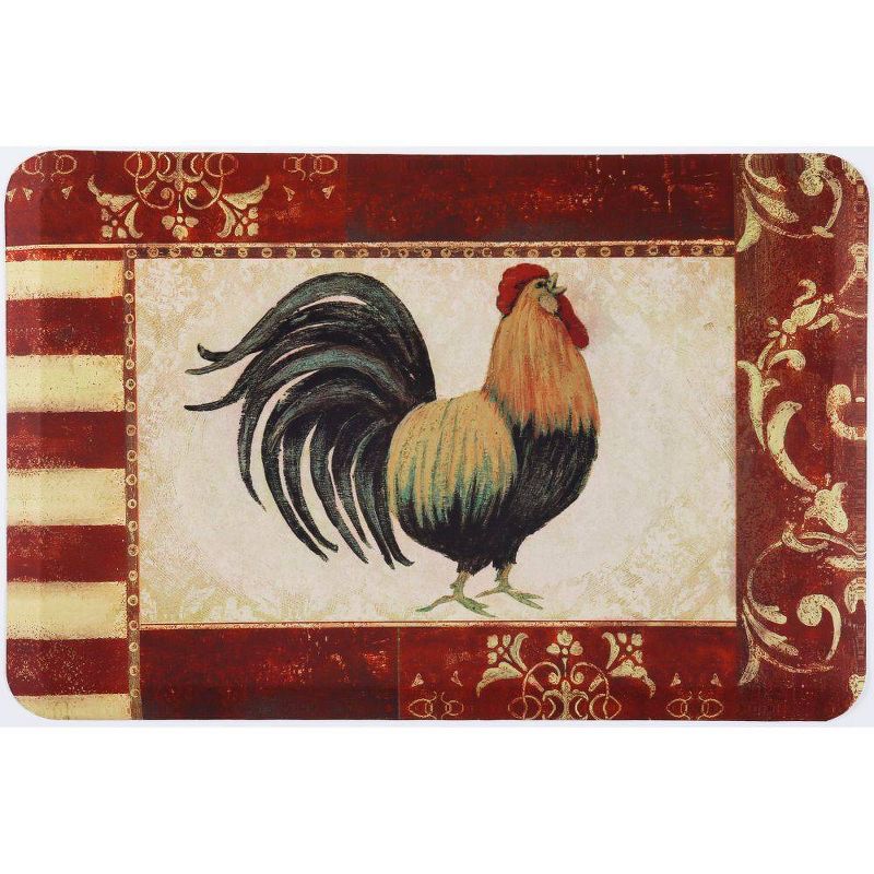 Home Dynamix 24" x 36" Rooster Kitchen Mat Red