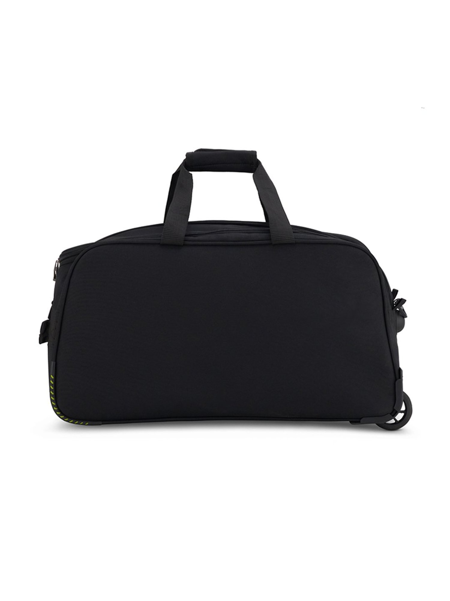 Harissons Black & Green Printed Large Duffel Trolley Bag - 24 inch