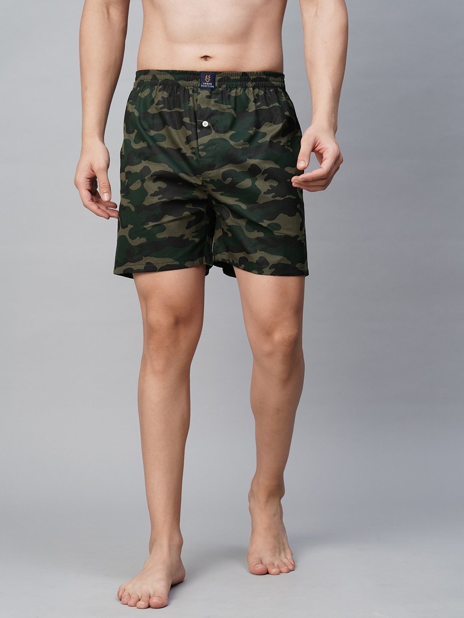 Urban Scottish Multicolored Regular Fit Printed Boxers - Pack Of 3