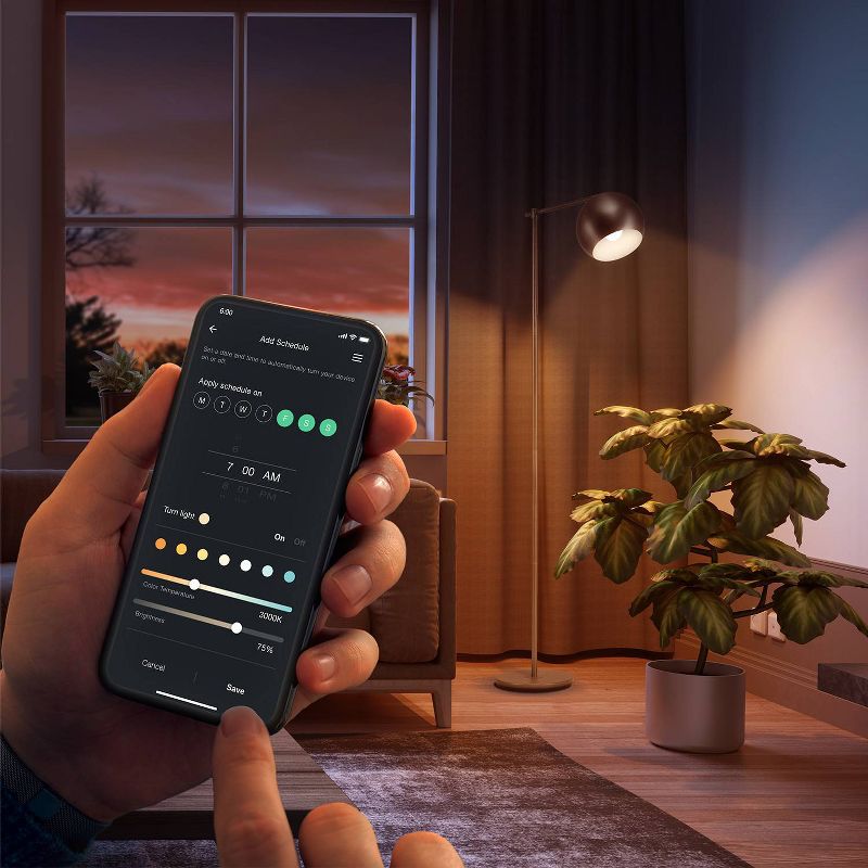 Smart 60W Equivalent Vintage Filament Tunable White LED Wi-Fi Enabled Voice Activated ST19 E26 Amber Glass Light Bulb