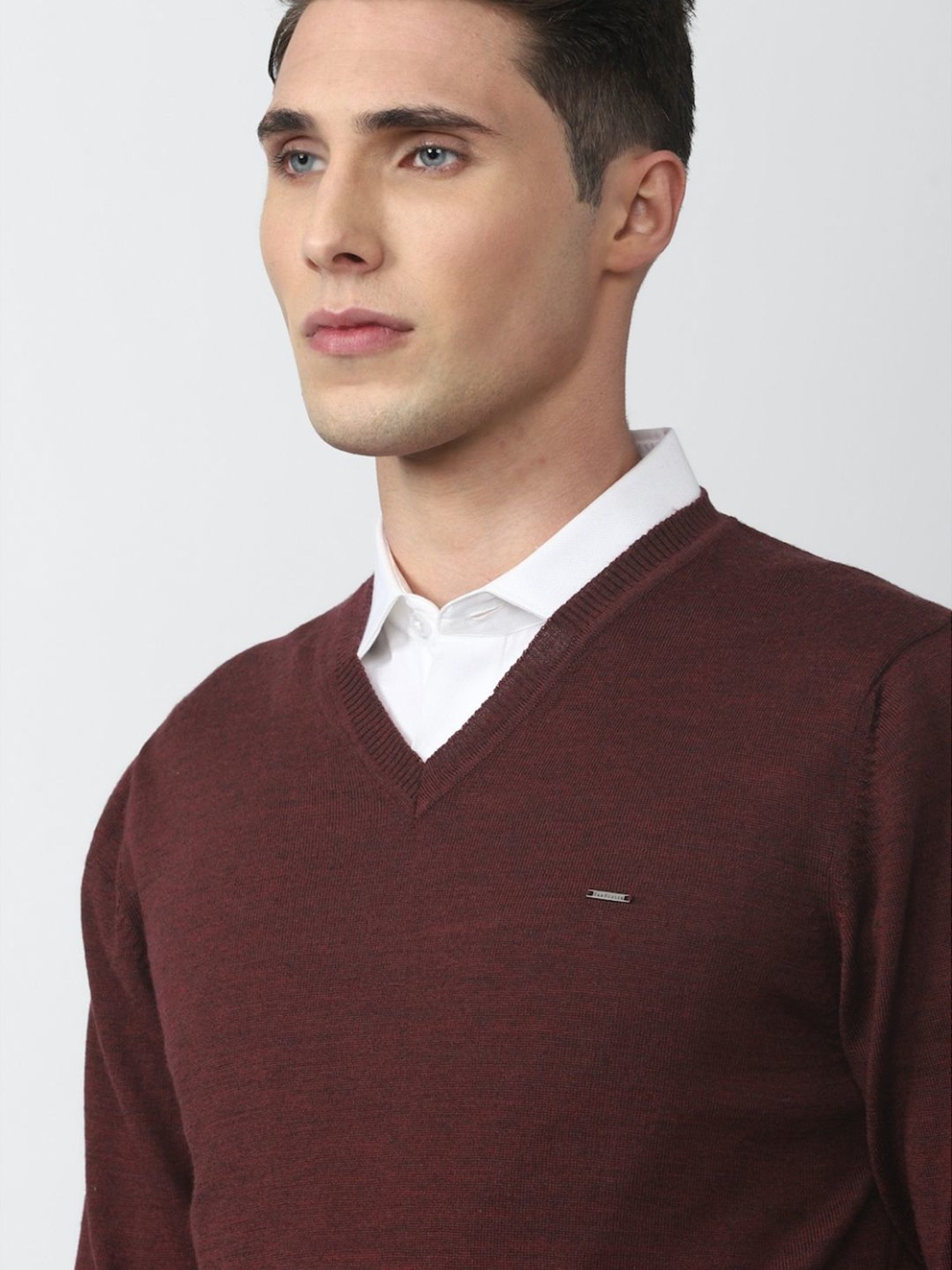 Van Heusen Brown Regular Fit Sweater