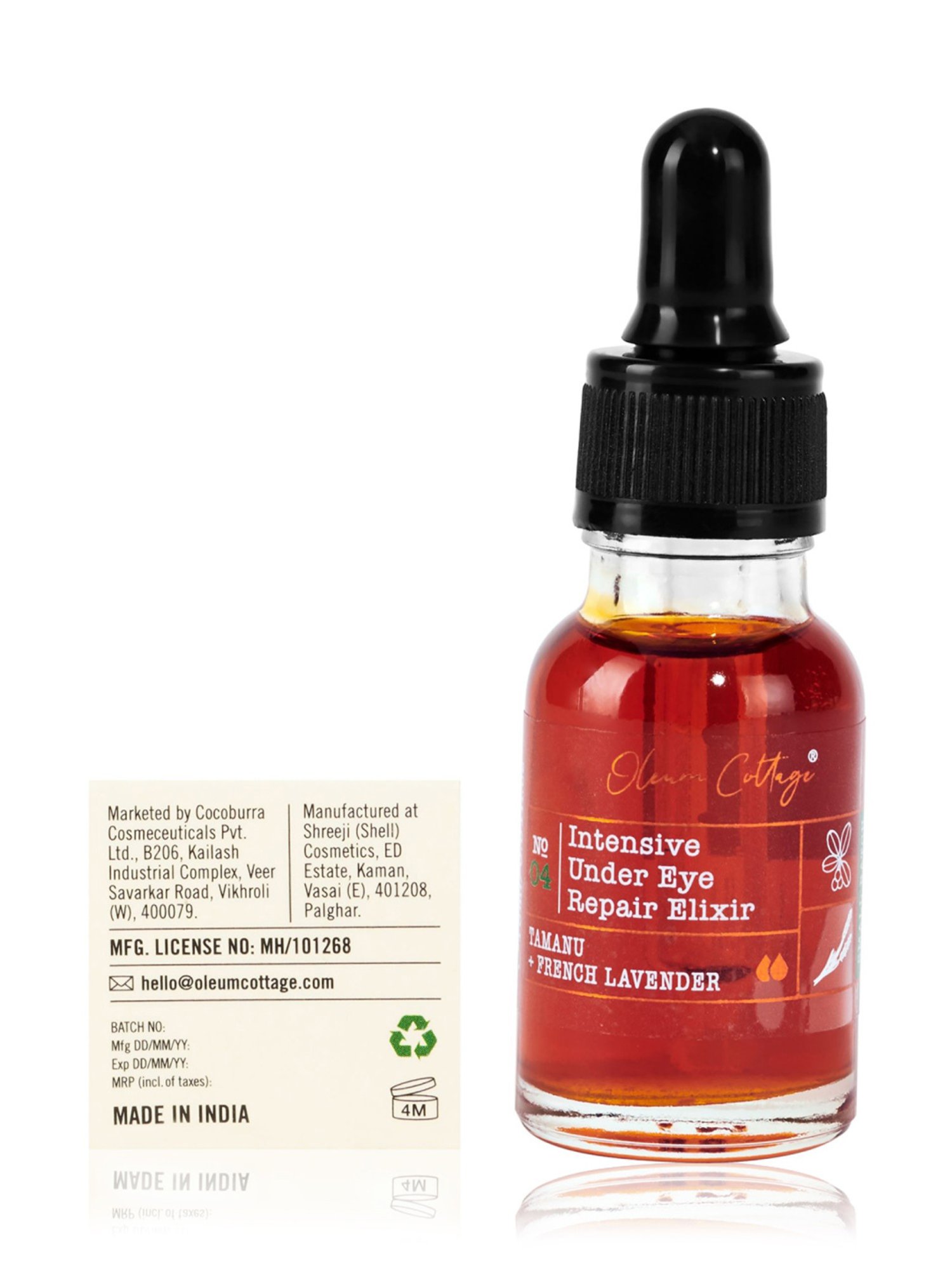 Oleum Cottage Intensive Under Eye Repair Elixir - 15 ml