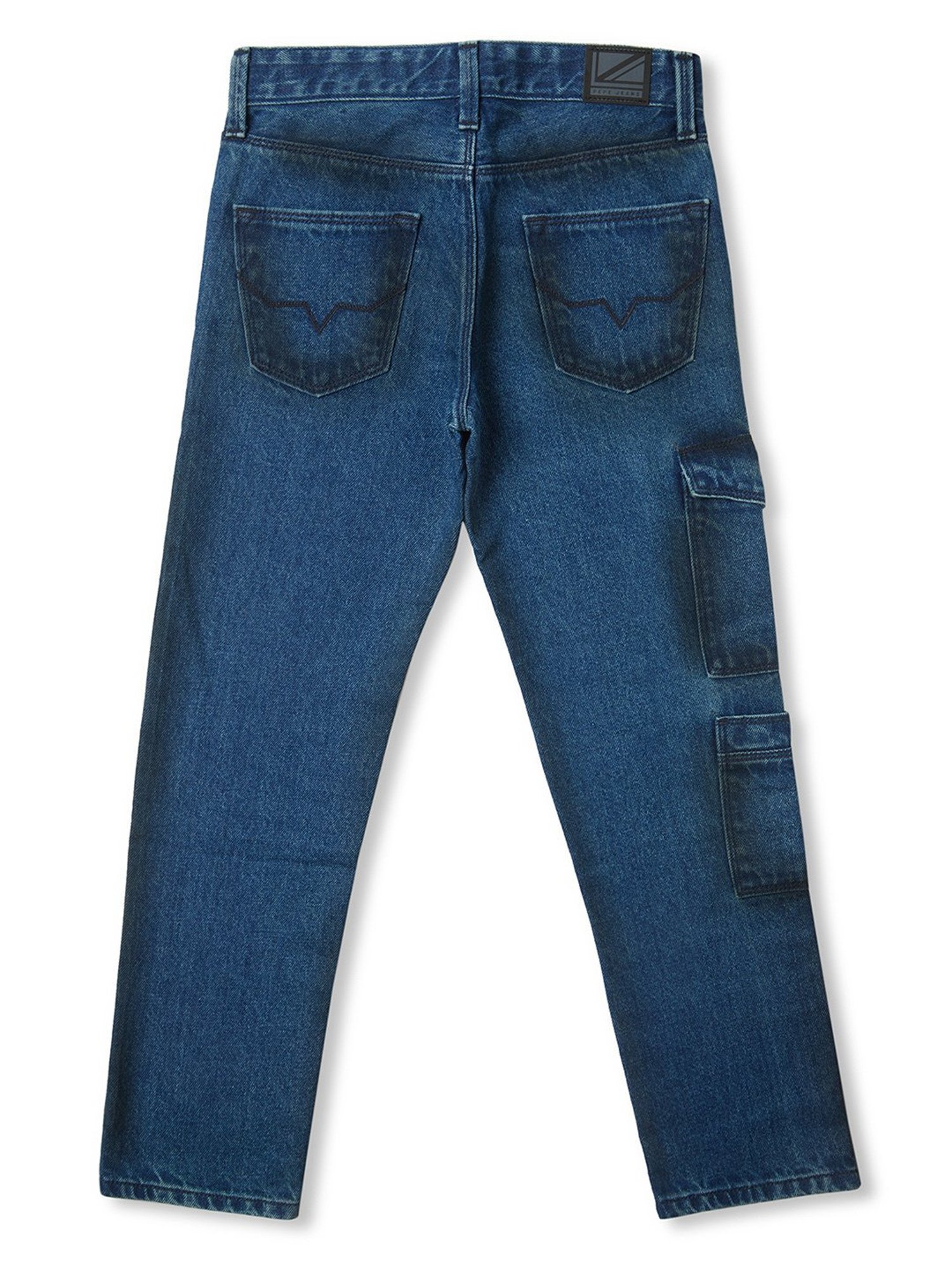 Pepe Jeans Boys Blue Solid Jeans