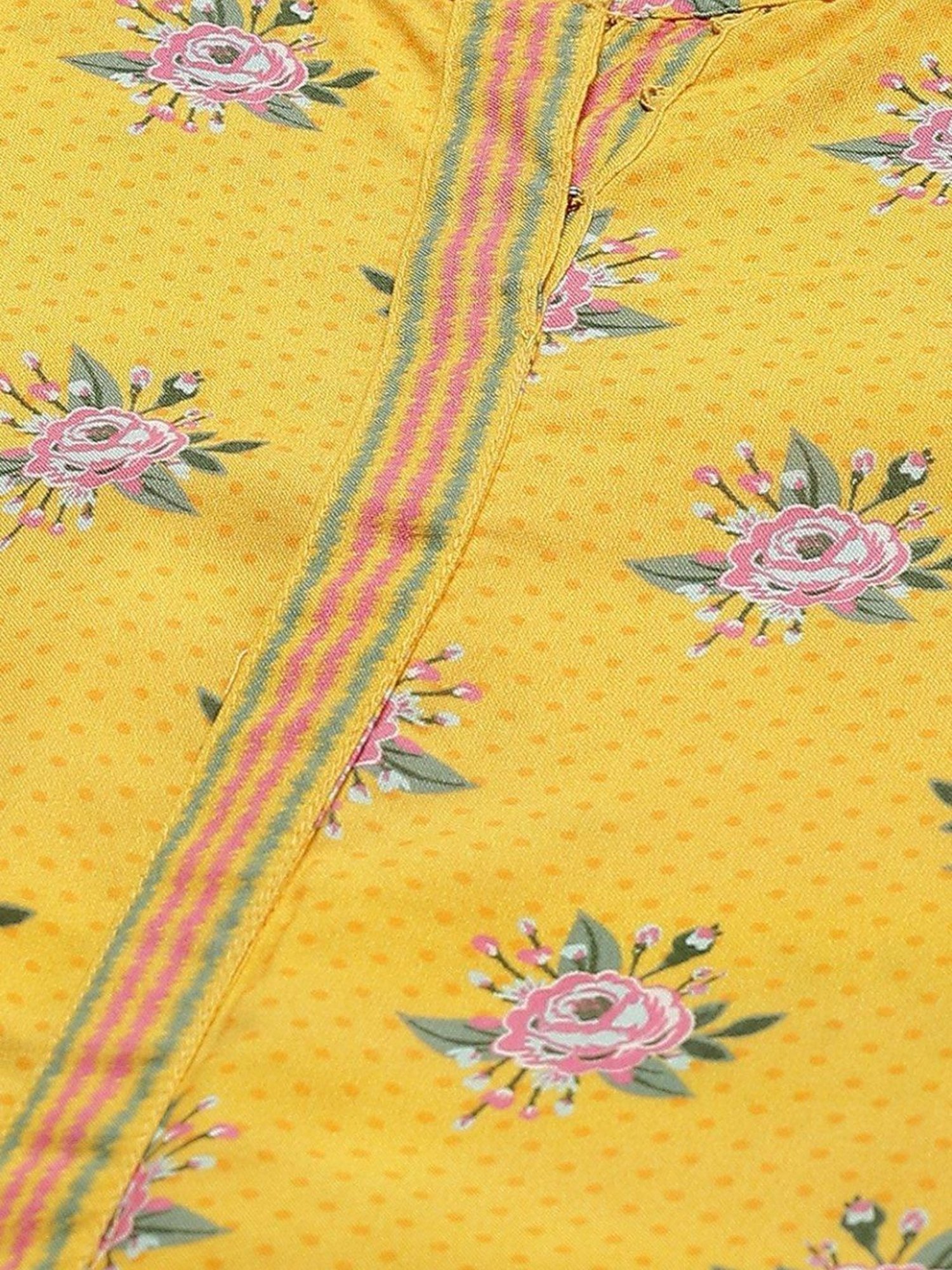 Rangriti Yellow Printed Tunic