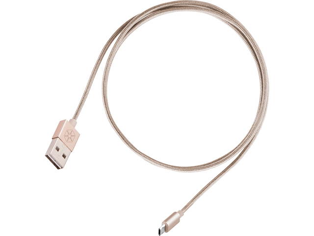 SilverStone Technology CPU01G-500 Micro USB Cable for Smartphone / LG / Samsung / Reversible USB-A / Reversible Micro USB-B / 500mm / Gold